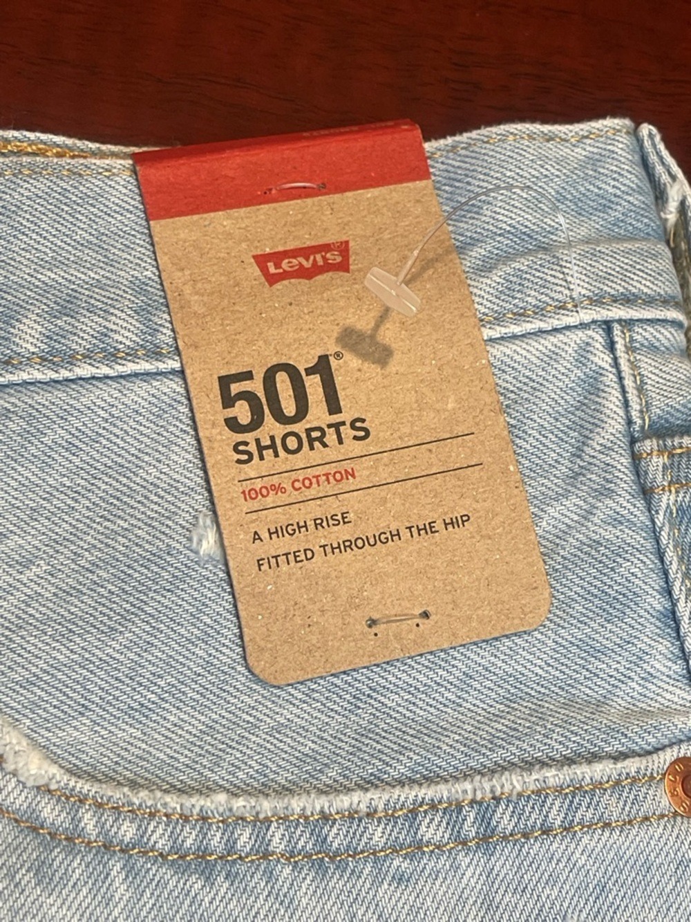 Levi’s 501 Original High Rise Denim Shorts Light Wash Distressed Cut Off Size 30 - Picture 2 of 11